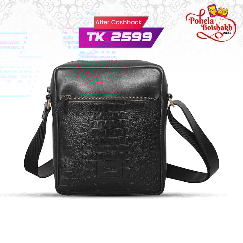 Crocodile Texture Leather Messenger Bag SB-MB78