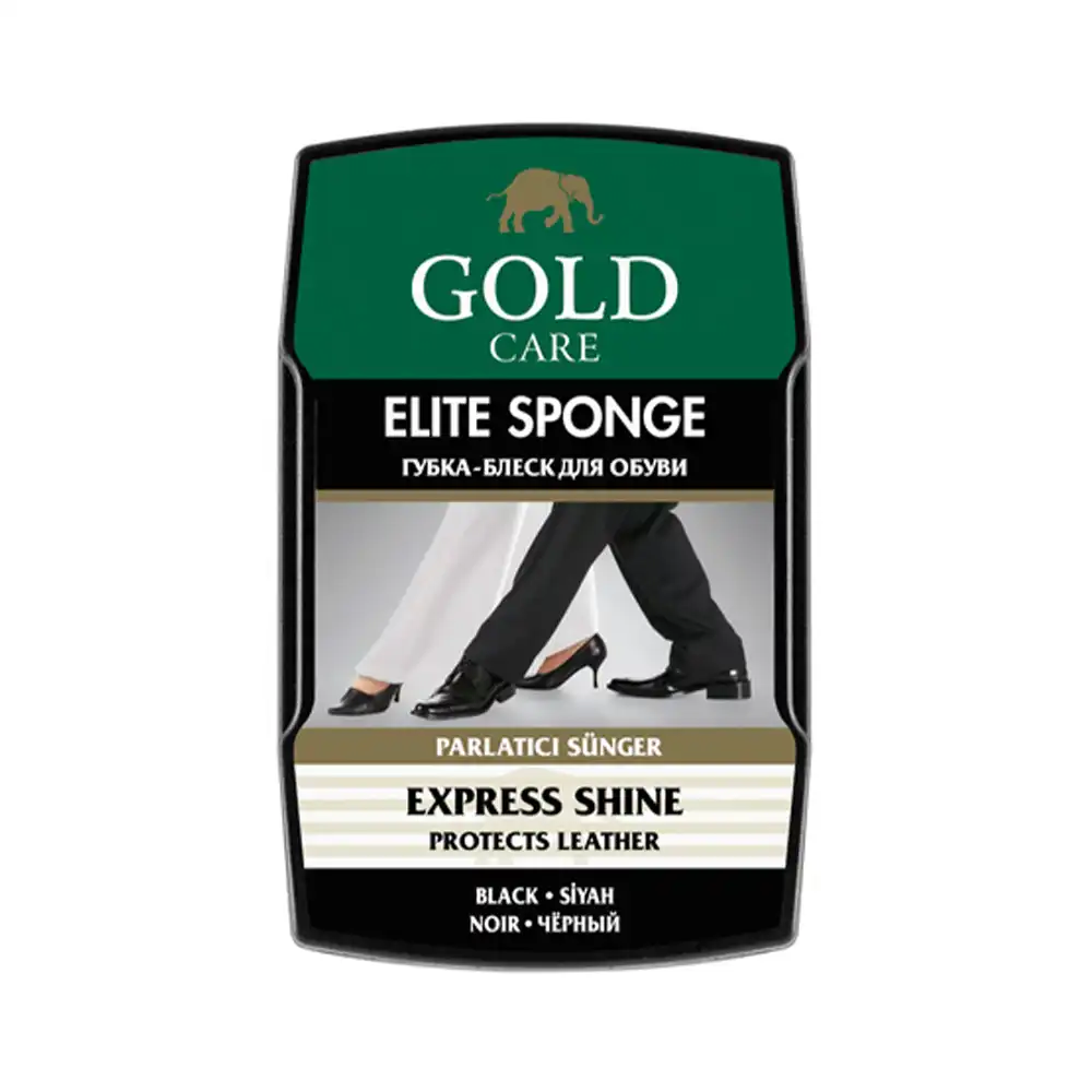 Gold Care Elite Shine Sponge For Black Leather
