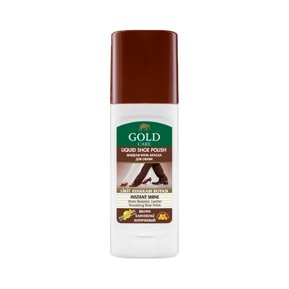 Gold Care Instant Shine Liquid Shoe Polish 75ML-Brown