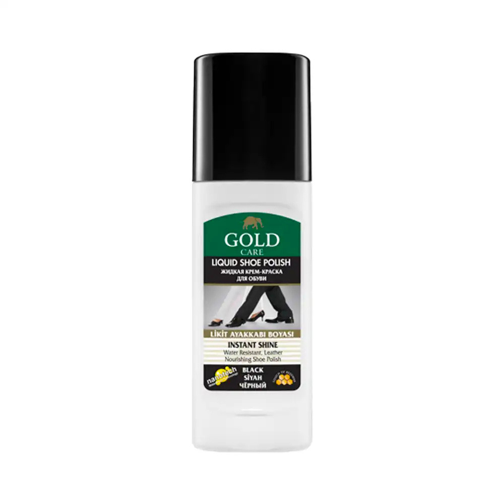 Gold Care Instant Shine Liquid Shoe Polish 75ML-Black