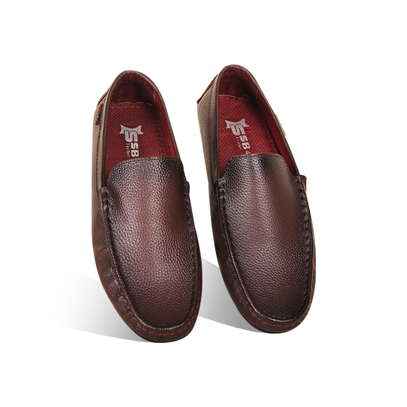 Antique Dark Brown Leather Loafer For Men SB-S1104
