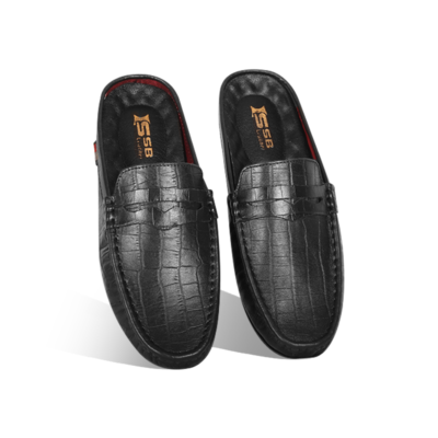 Crocodile Pattern Leather Half Loafers SB-S1109