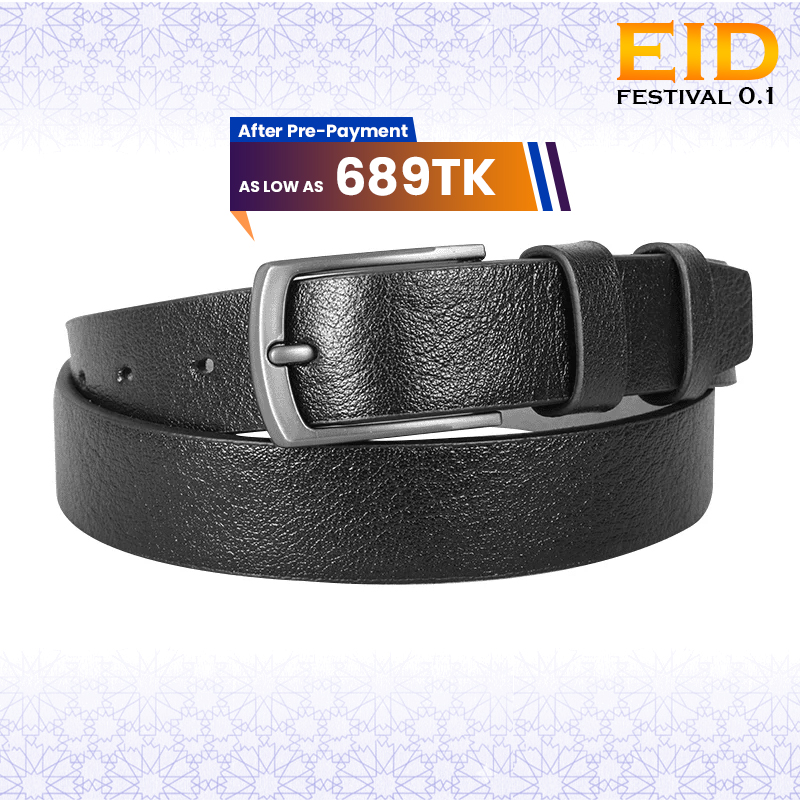 Classic Black Leather Belt For Men SB-B210