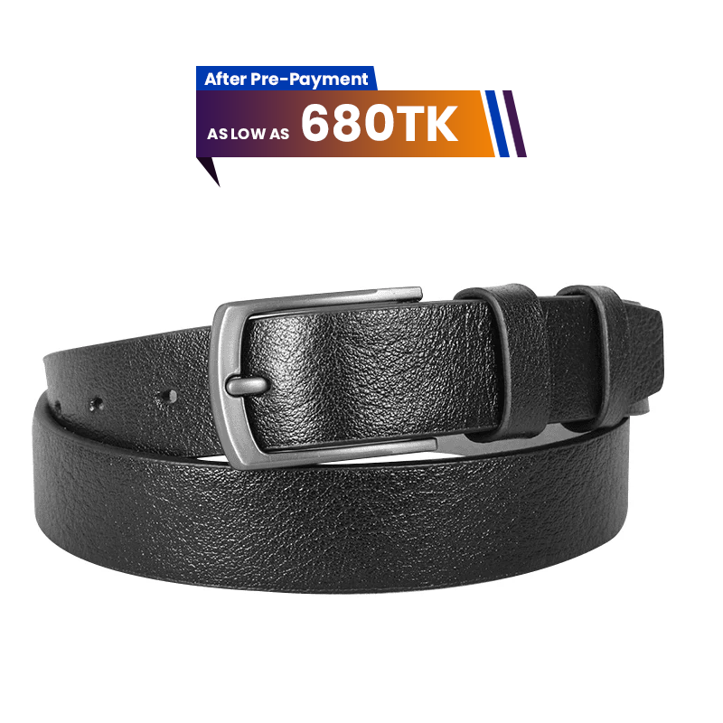 Classic Black Leather Belt For Men SB-B210