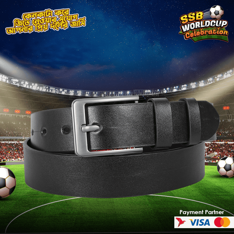 Classic Black Leather Belt For Men SB-B213
