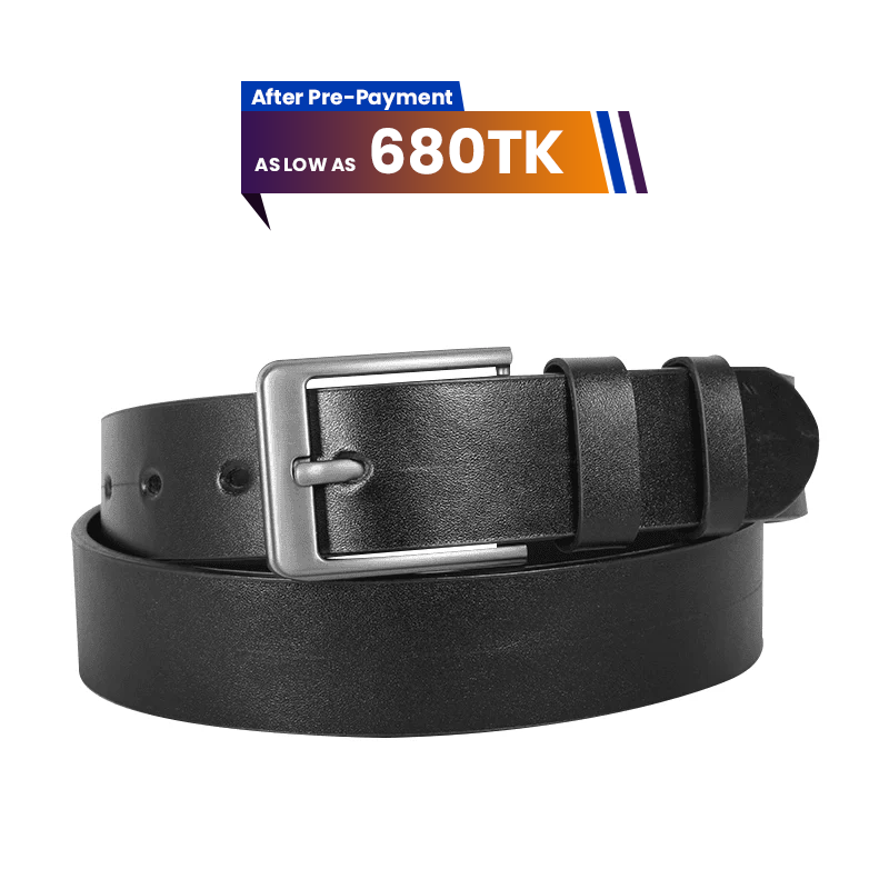 Classic Black Leather Belt For Men SB-B213