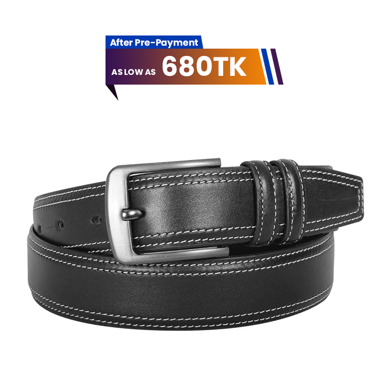 Classic Black Leather Belt For Men SB-B214