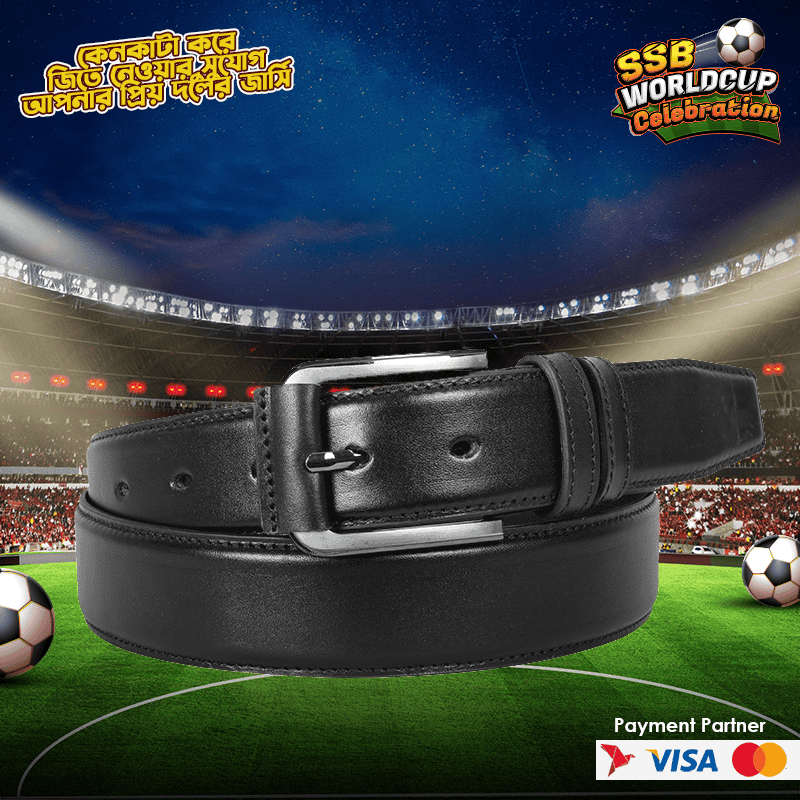 Classic Black Leather Belt For Men SB-B216