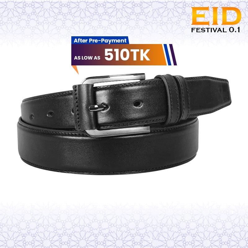 Classic Black Leather Belt For Men SB-B216