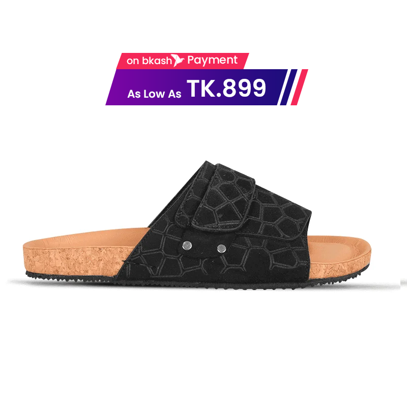 Textured Pattern Slide Sandal For Men MF16