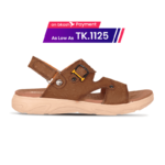 Textured Brown Leather Sandal For Men SB-S1047