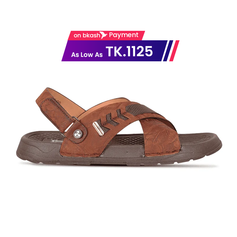 Nubuck Leather Crisscross Strap Sandal SB-S1053