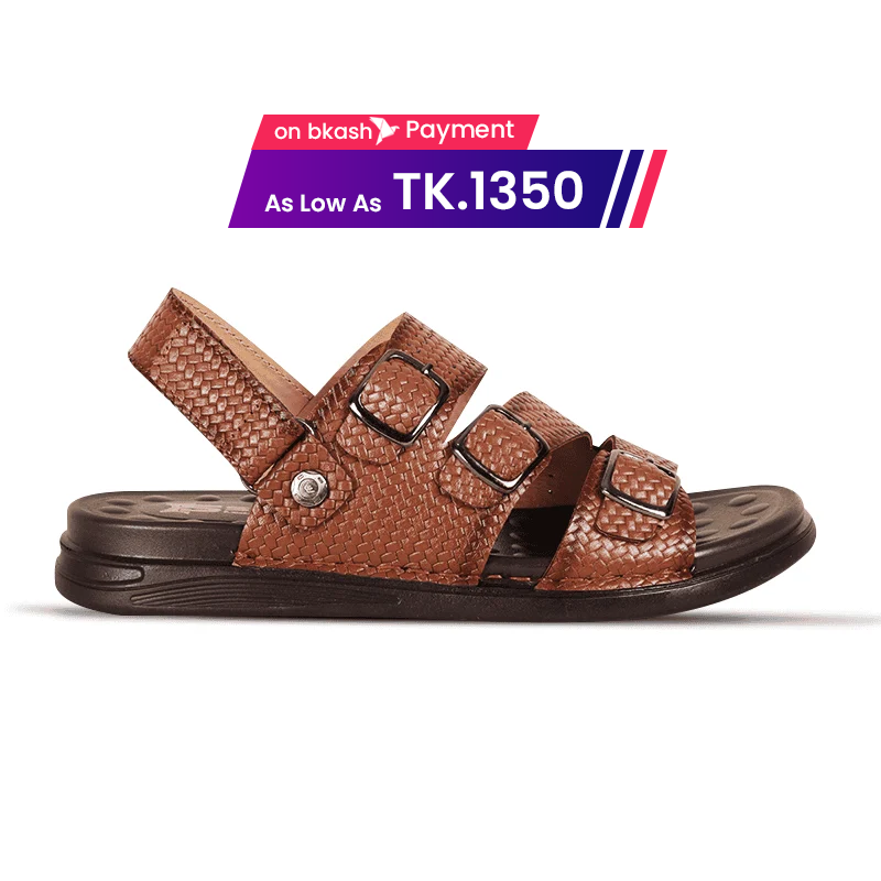 Antique Brown Weaved Design Sandal For Men SB-S1073