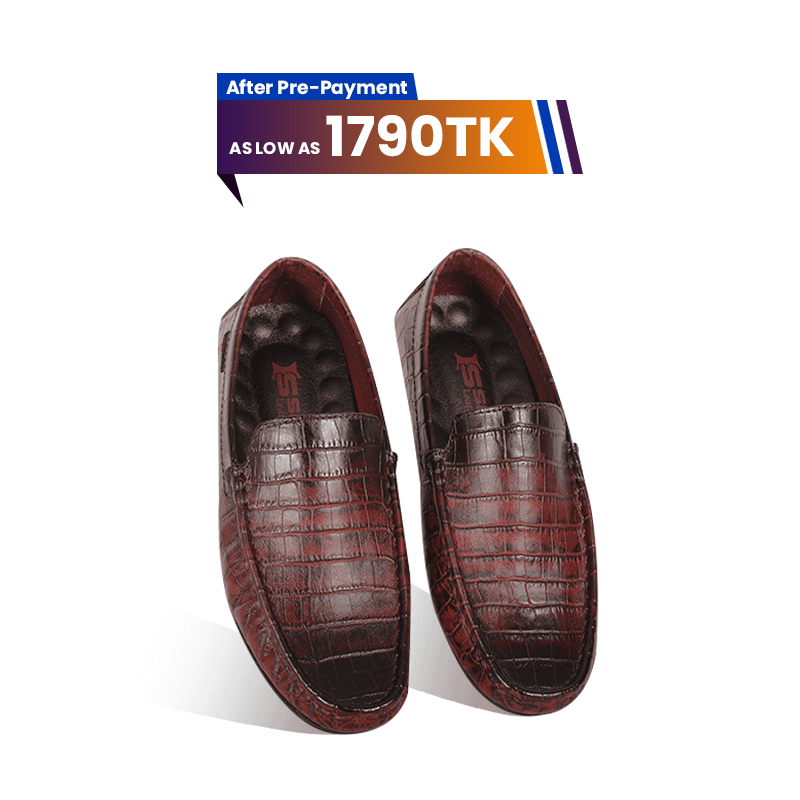 Crocodile Pattern Leather Loafer SB-S1085