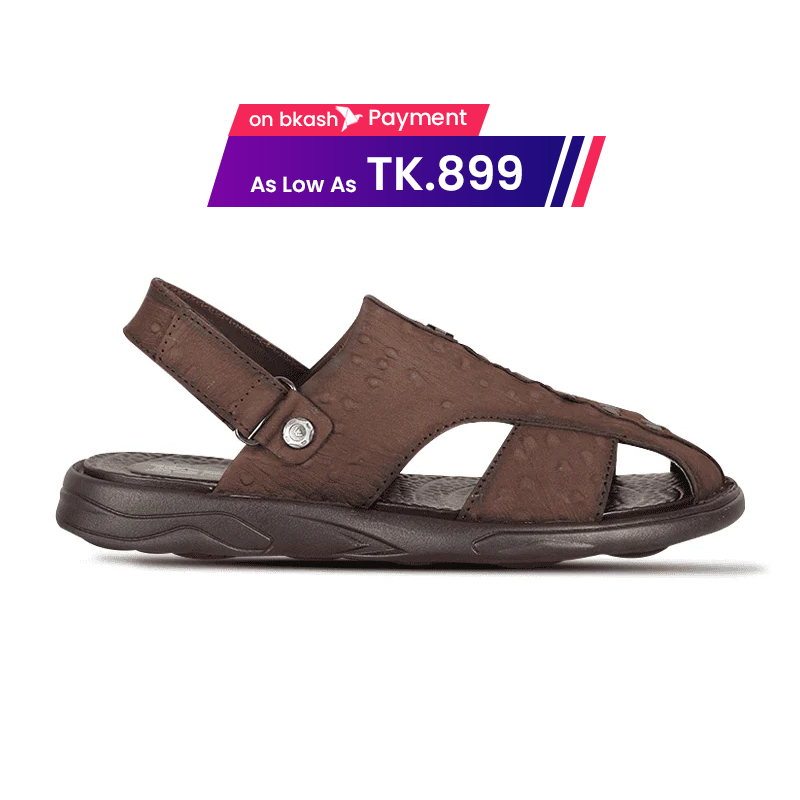 Textured Leather Sandal For Men SB-S1090