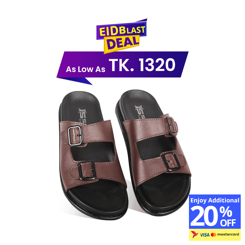 Double-Buckle Slide Sandal For Men SB-S1103