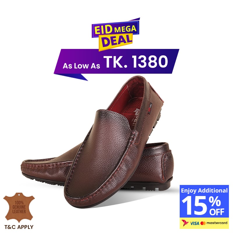 Antique Dark Brown Leather Loafer For Men SB-S1104