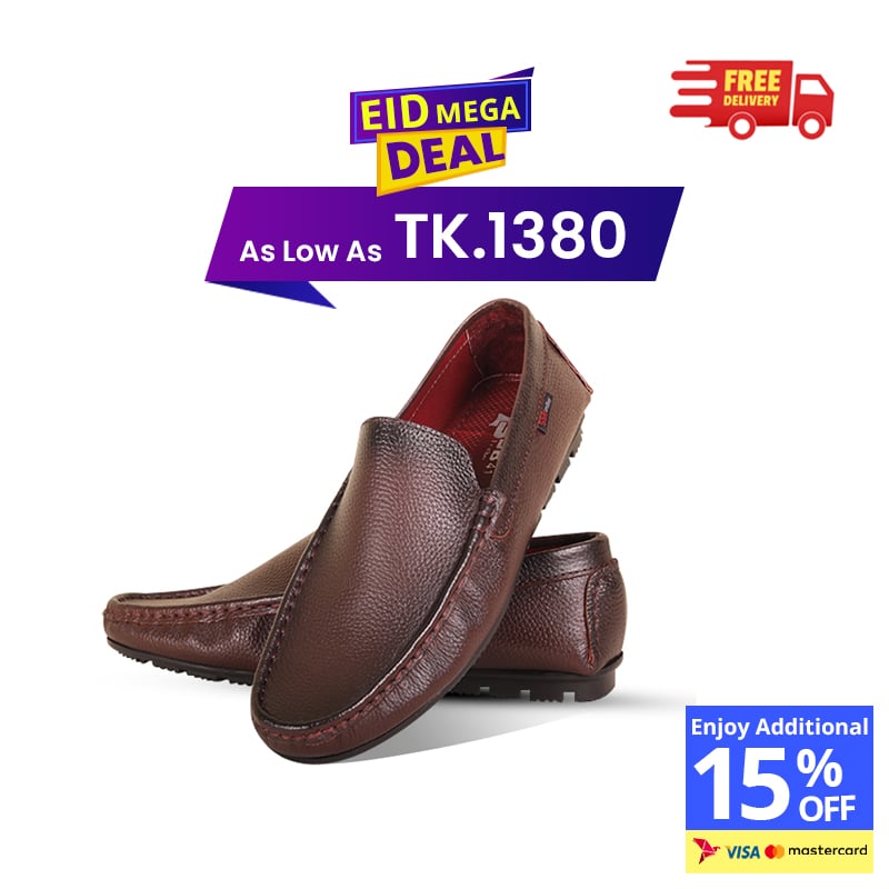 Antique Dark Brown Leather Loafer For Men SB-S1104