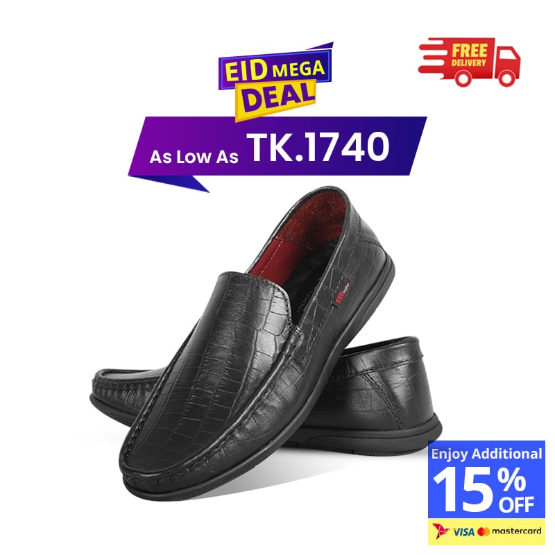 Crocodile Pattern Leather Casual Loafer Shoes SB-S1107