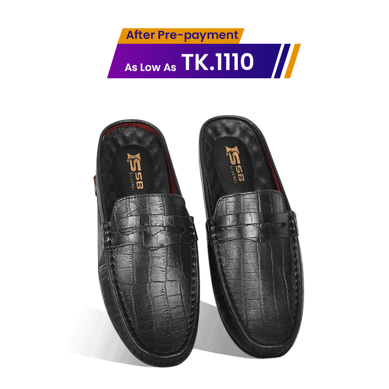 Crocodile Pattern Leather Half Loafers SB-S1109