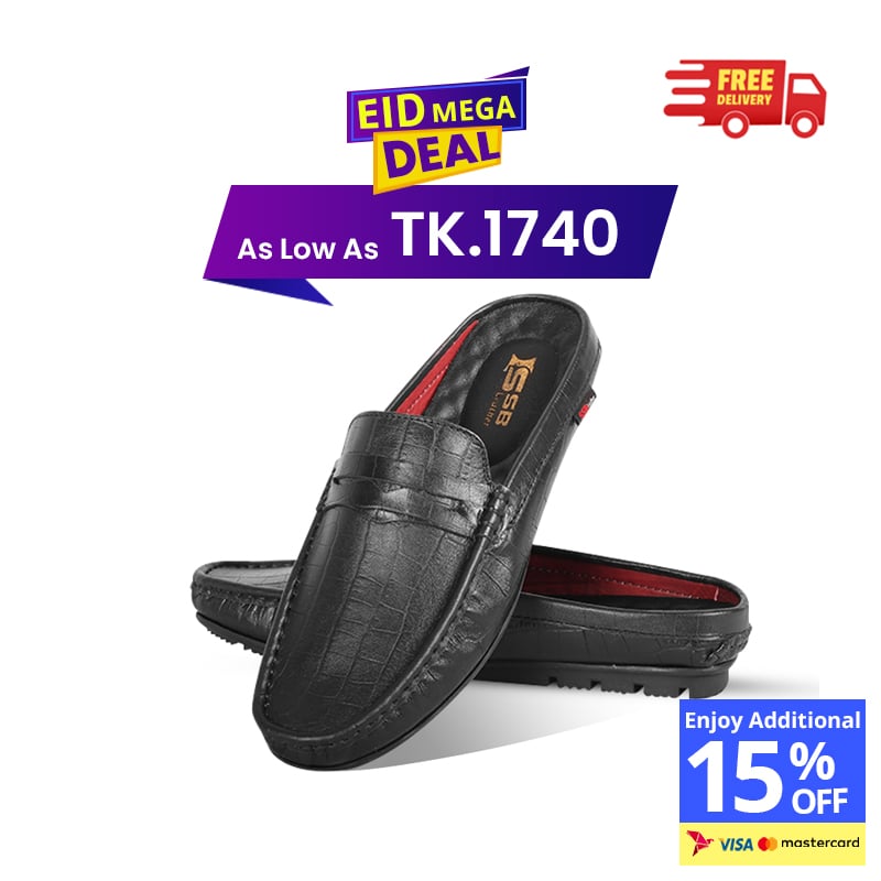 Crocodile Pattern Leather Half Loafers SB-S1109