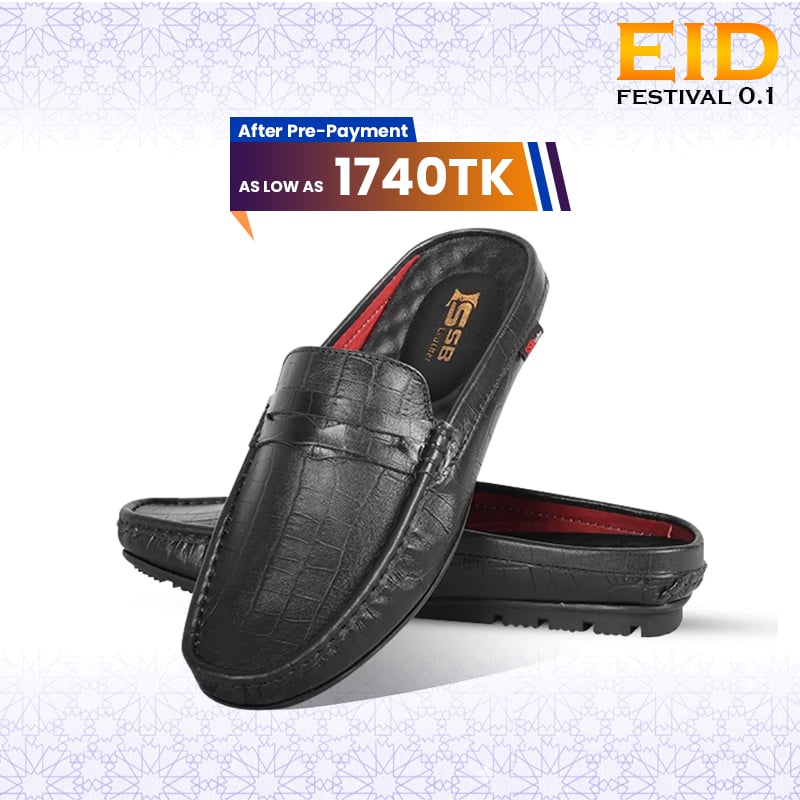 Crocodile Pattern Leather Half Loafers SB-S1109