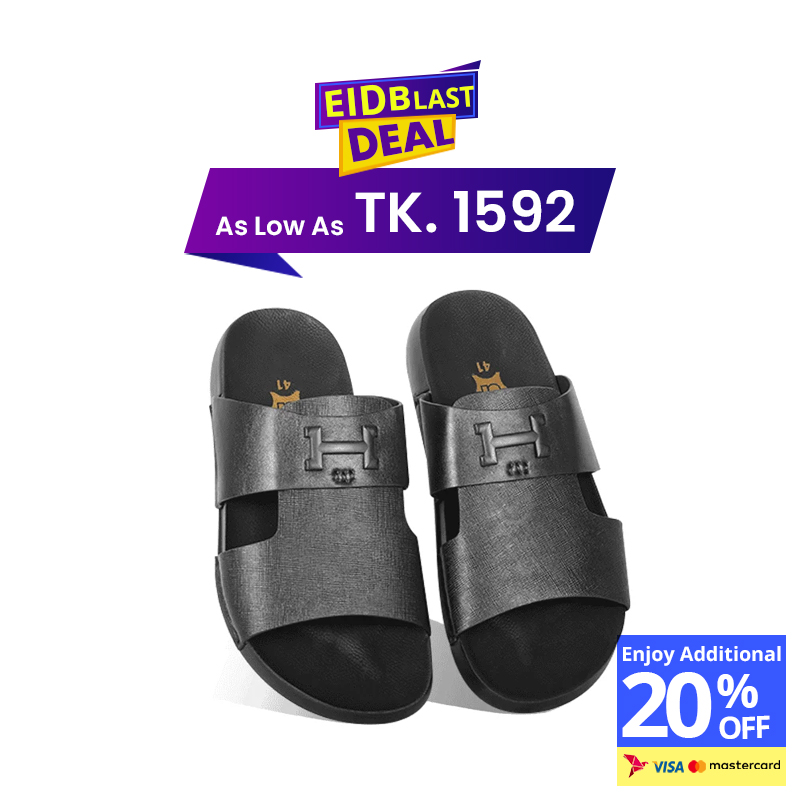 Leather Slide Sandal For Men SB-S1115