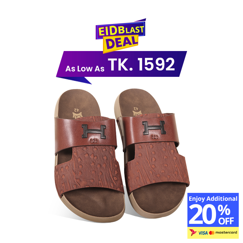 Leather Slide Sandal For Men SB-S1127