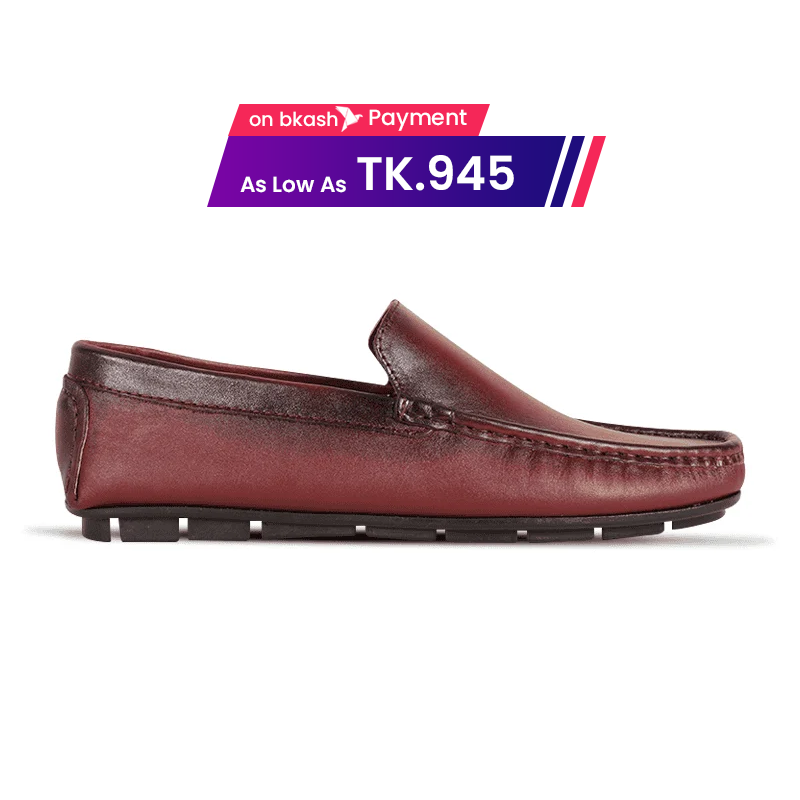 Burgundy Leather Loafer For Men SB-S1141