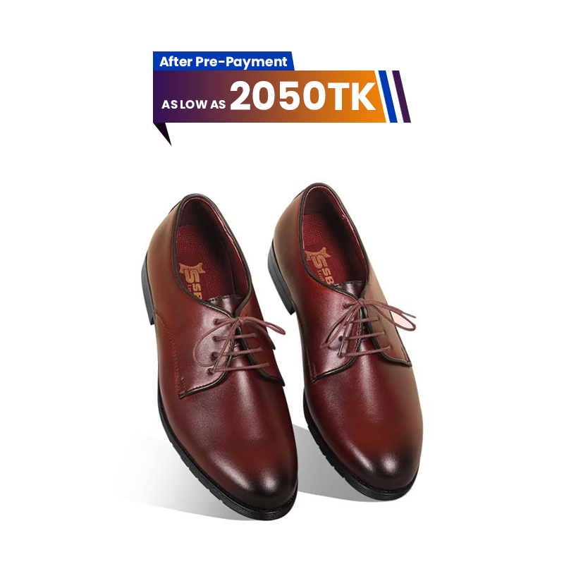 Classic Reddish-Brown Derby Formal Shoes For Men SB-S934