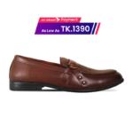 Rich Brown Textured Leather Tassel Formal Shoes For Men SB-S950