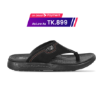 Black Comfort Leather Sandal For Men SB-S971