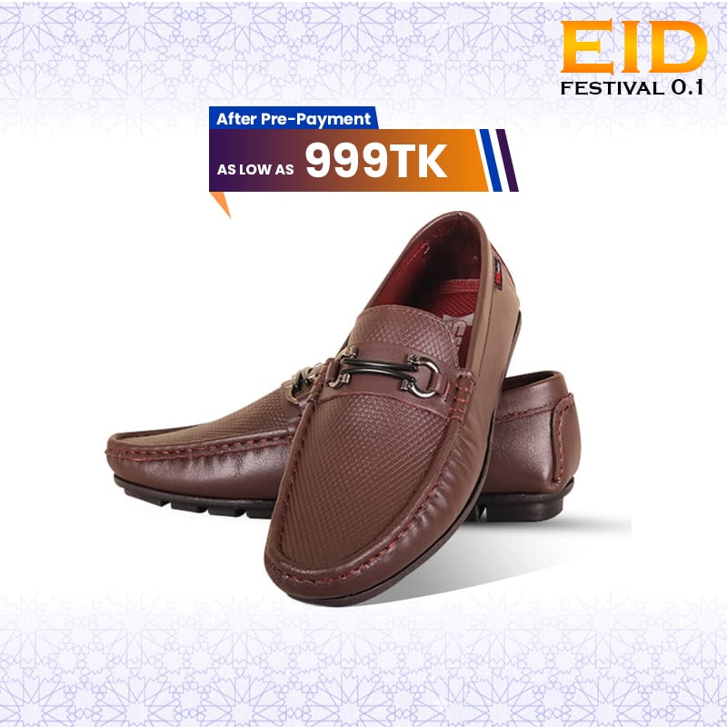 Laser Cut Design Leather Loafer For Men SB-S982
