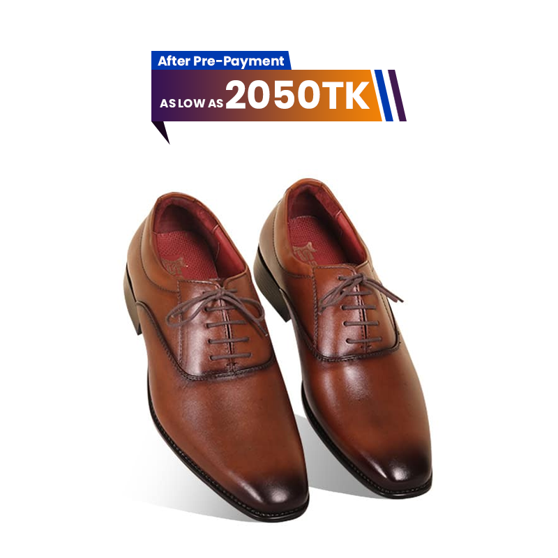 Brown Leather Oxford Shoes For Men SB-S993