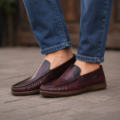 Crocodile Pattern Leather Loafer SB-S1113