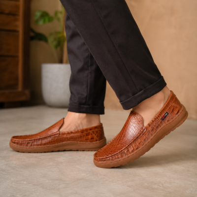 Crocodile Pattern Leather Casual Loafer Shoes SB-S1116