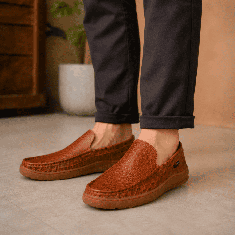 Luxury Crocodile Pattern Leather Casual Shoes SB-S1116