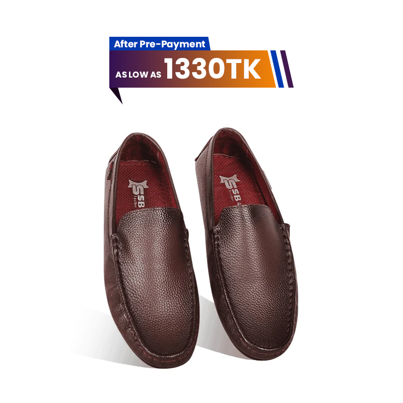 Antique Dark Brown Leather Loafer For Men SB-S1104