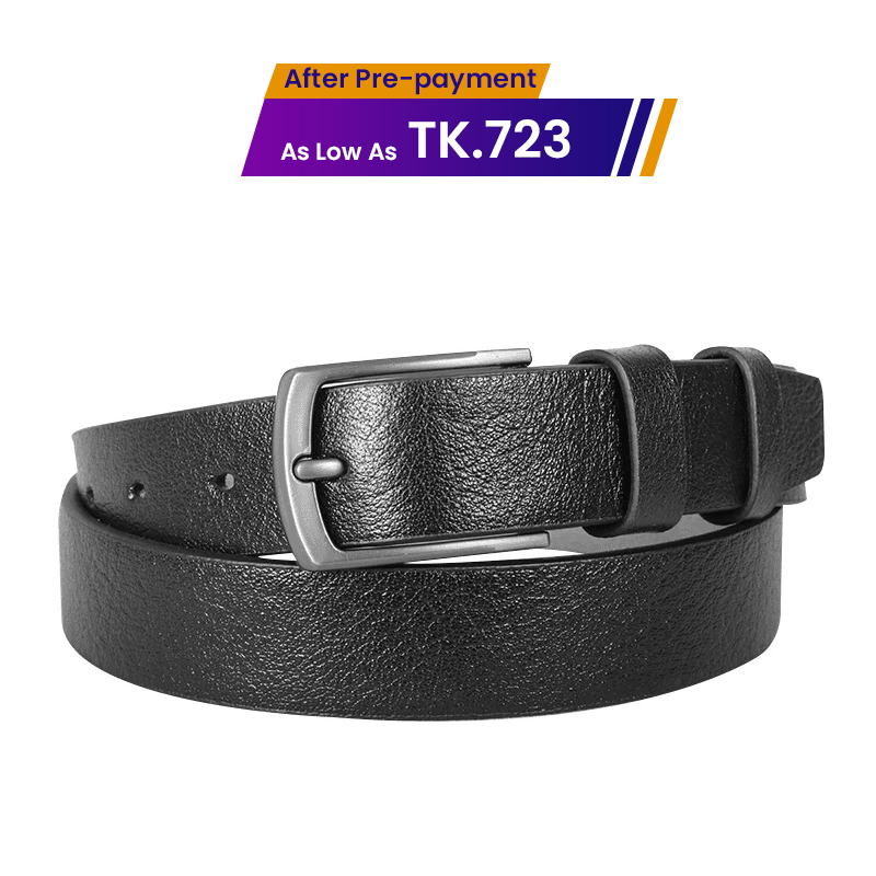 Classic Black Leather Belt For Men SB-B210