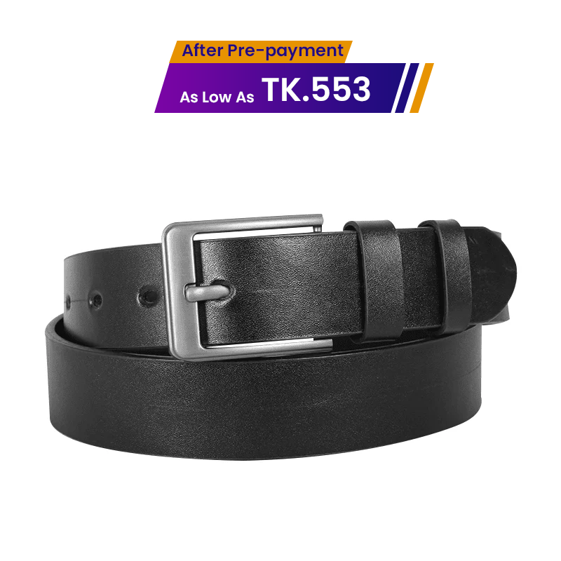 Classic Black Leather Belt For Men SB-B213