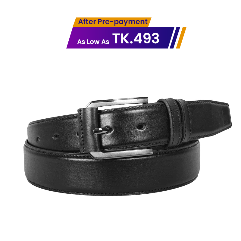 Classic Black Leather Belt For Men SB-B216