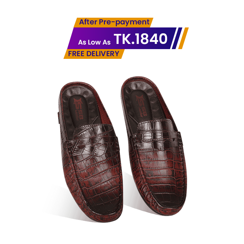 Crocodile Pattern Leather Half Loafers SB-S1084