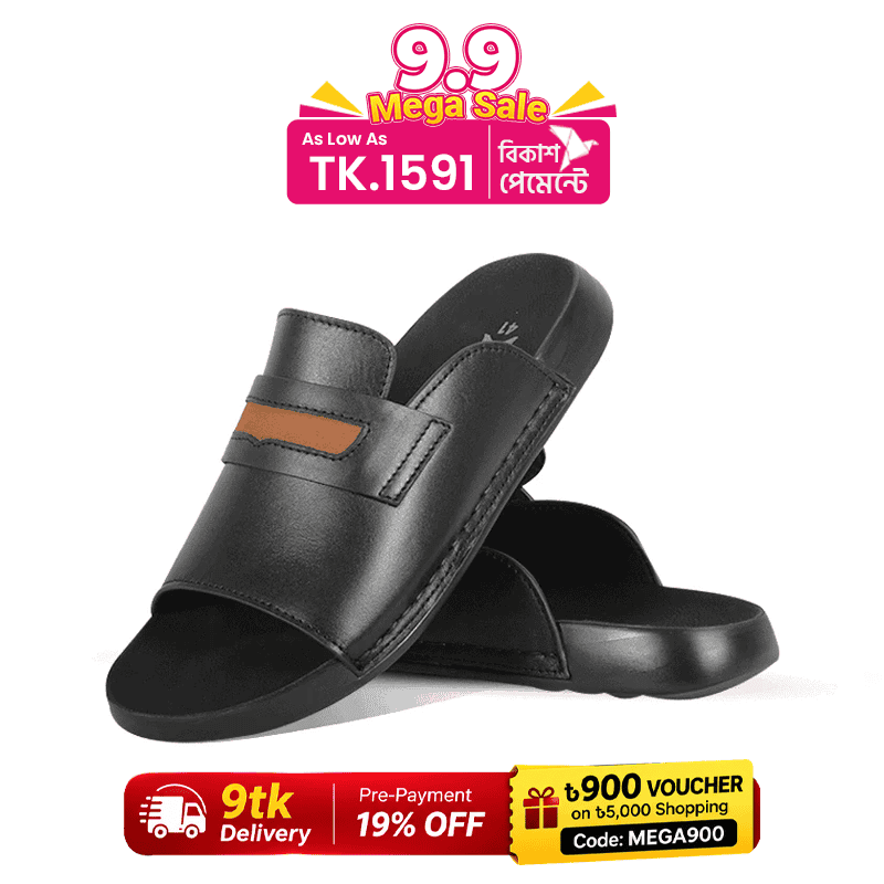 Leather Slide Sandal For Men SB-S1134