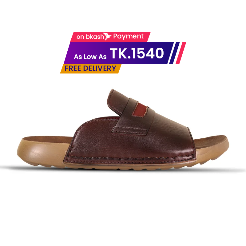Leather Slide Sandal For Men SB-S1139
