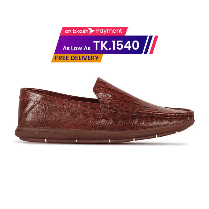 Crocodile Pattern Leather Casual Loafer Shoes SB-S1147