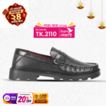 Classic Black Leather Chunky Shoes S1175