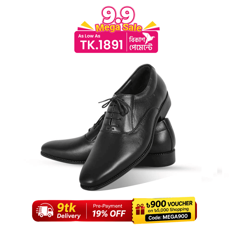 Classic Black Leather Oxford Shoes For Men SB-S992