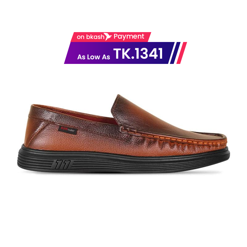 Antique Brown Leather Casual Shoes For Men SB-S998