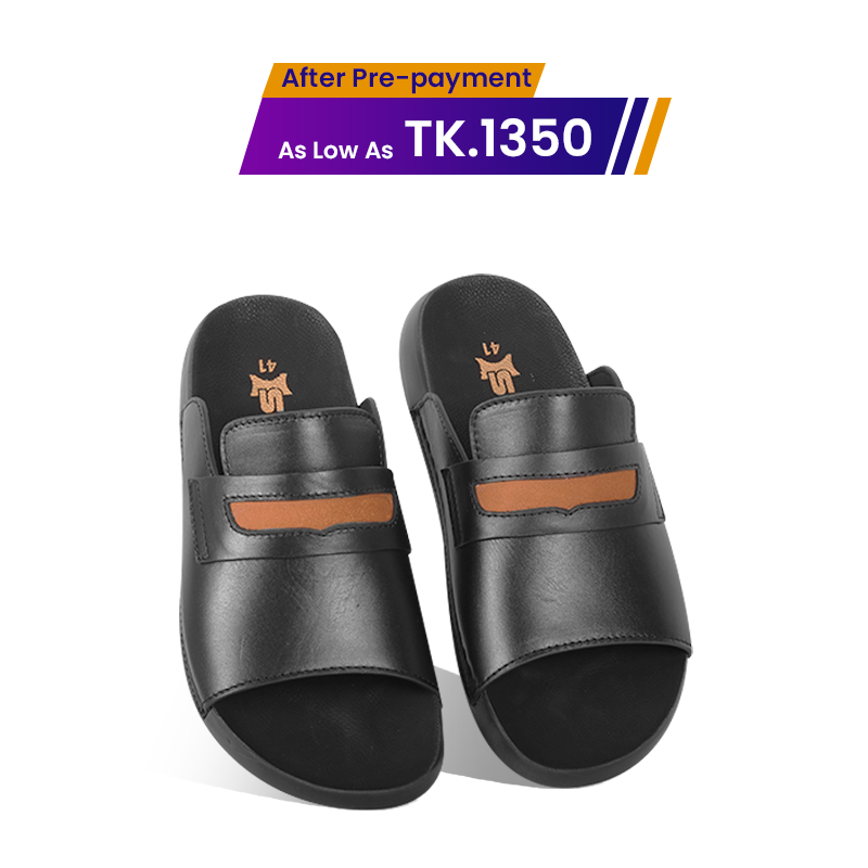 Leather Slide Sandal For Men SB-S1134