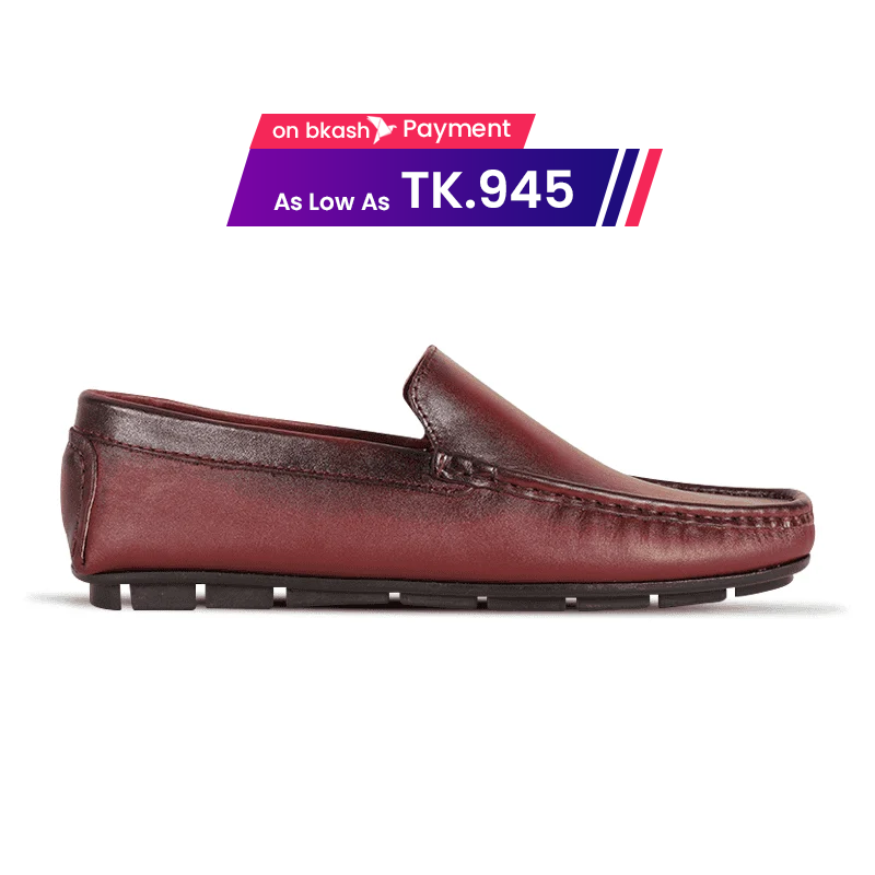 Burgundy Leather Loafer For Men SB-S1141